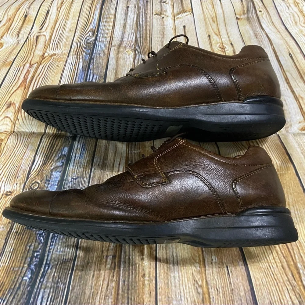 Johnston Murphy Shuler Bicycle Brown Leather Loafers Size 9.5